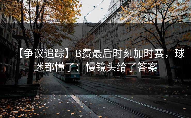 【争议追踪】B费最后时刻加时赛,球迷都懂了:慢镜头给了答案