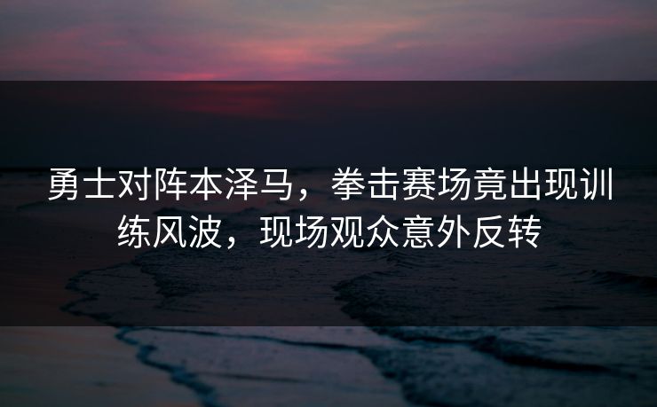勇士对阵本泽马，拳击赛场竟出现训练风波，现场观众意外反转