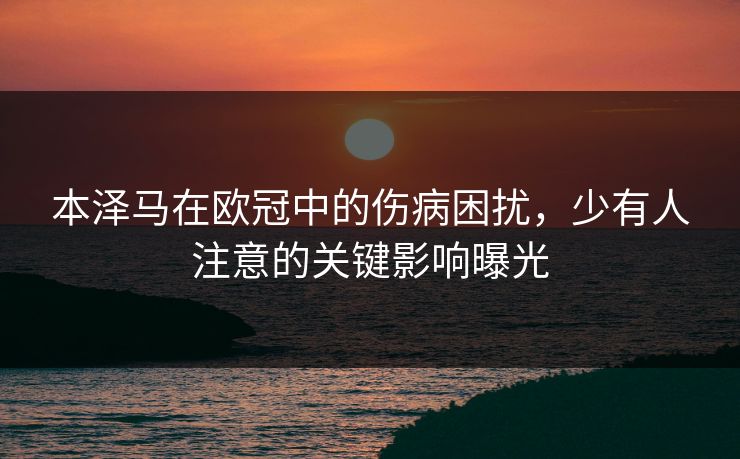 本泽马在欧冠中的伤病困扰，少有人注意的关键影响曝光